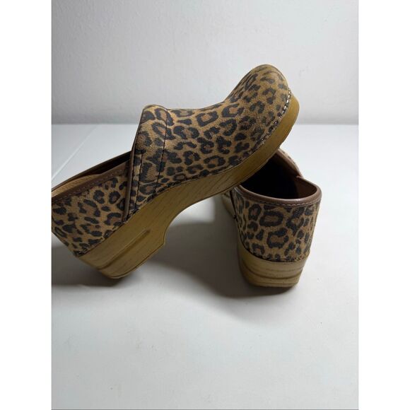 Dansko Leopard Print Clogs in Brown - Picture 10 of 16